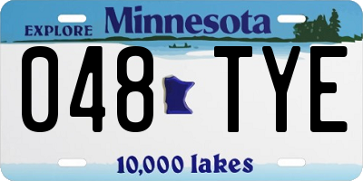 MN license plate 048TYE