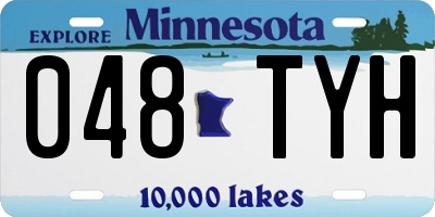 MN license plate 048TYH