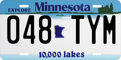 MN license plate 048TYM