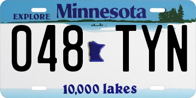 MN license plate 048TYN
