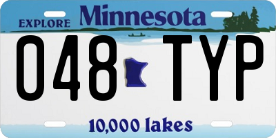 MN license plate 048TYP