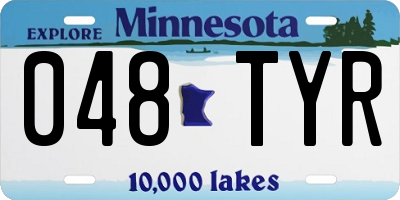 MN license plate 048TYR