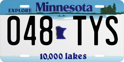 MN license plate 048TYS