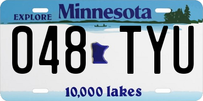 MN license plate 048TYU
