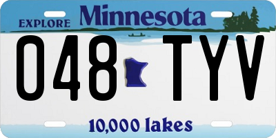 MN license plate 048TYV
