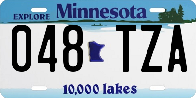 MN license plate 048TZA