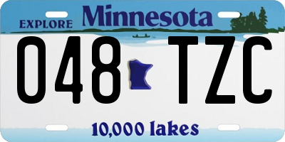 MN license plate 048TZC