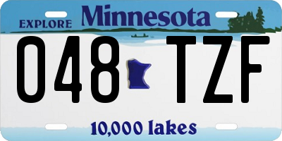MN license plate 048TZF