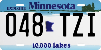 MN license plate 048TZI