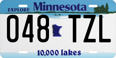 MN license plate 048TZL