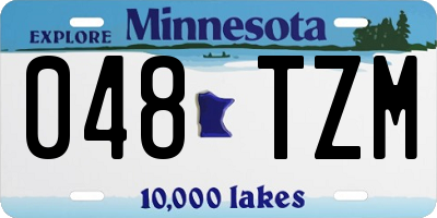 MN license plate 048TZM