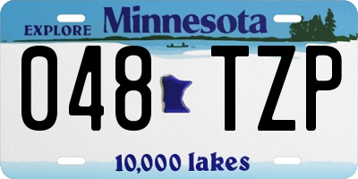 MN license plate 048TZP