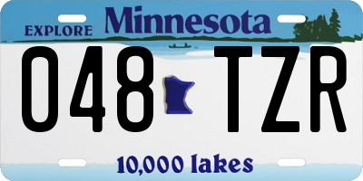MN license plate 048TZR