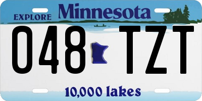 MN license plate 048TZT