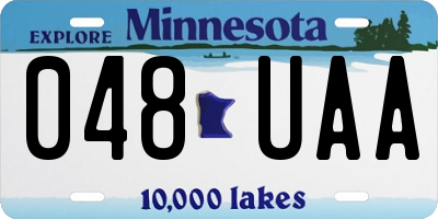 MN license plate 048UAA