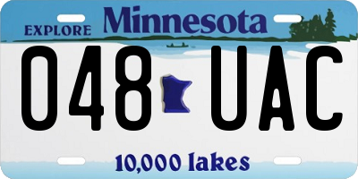 MN license plate 048UAC