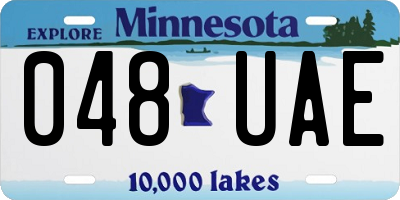 MN license plate 048UAE