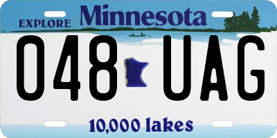 MN license plate 048UAG