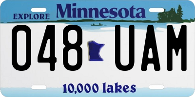MN license plate 048UAM
