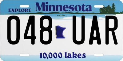 MN license plate 048UAR