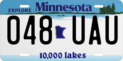 MN license plate 048UAU