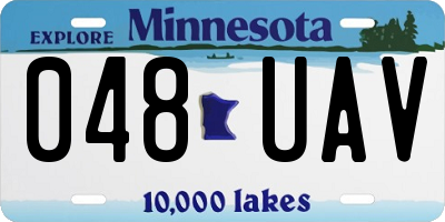 MN license plate 048UAV