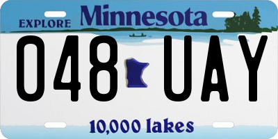 MN license plate 048UAY