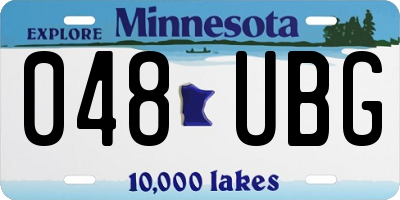 MN license plate 048UBG