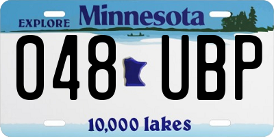 MN license plate 048UBP