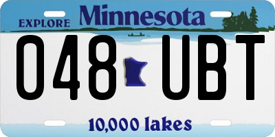 MN license plate 048UBT