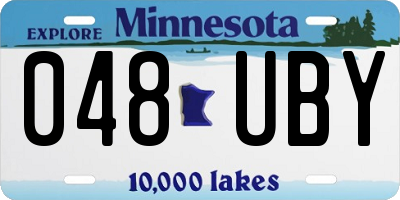 MN license plate 048UBY