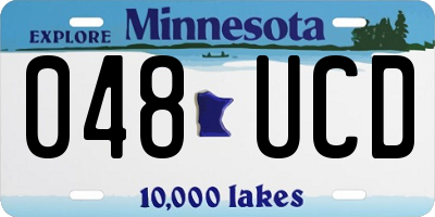 MN license plate 048UCD