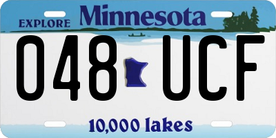 MN license plate 048UCF