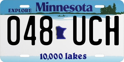 MN license plate 048UCH