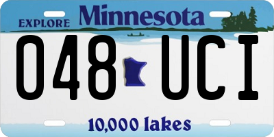 MN license plate 048UCI