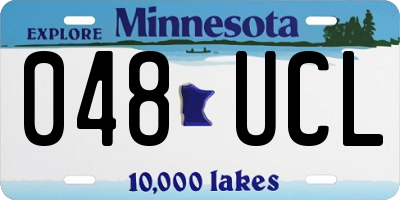 MN license plate 048UCL