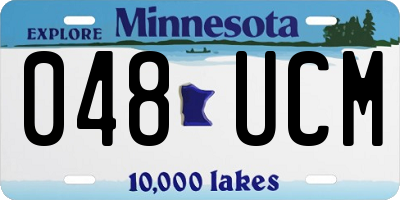 MN license plate 048UCM