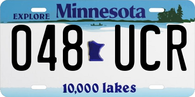 MN license plate 048UCR