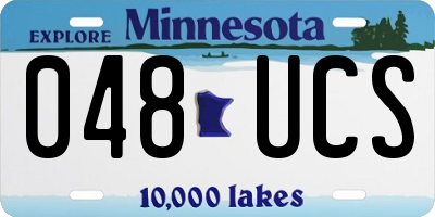 MN license plate 048UCS