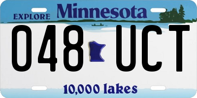 MN license plate 048UCT