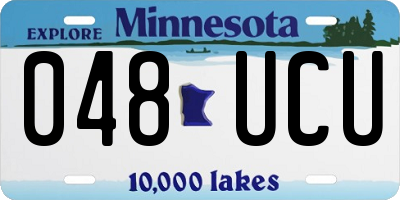 MN license plate 048UCU