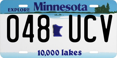 MN license plate 048UCV