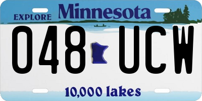 MN license plate 048UCW