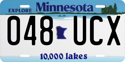 MN license plate 048UCX