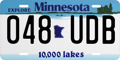 MN license plate 048UDB