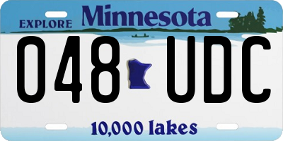 MN license plate 048UDC