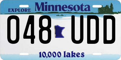 MN license plate 048UDD