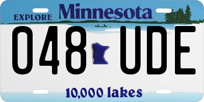 MN license plate 048UDE