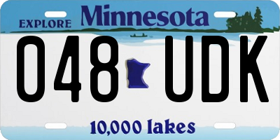 MN license plate 048UDK