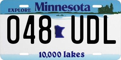 MN license plate 048UDL